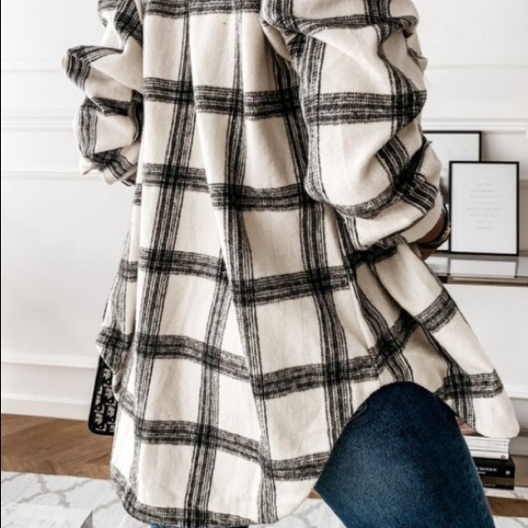 NWT Plaid Button Down Soft Flannel Top Jacket - Picture 2 of 3